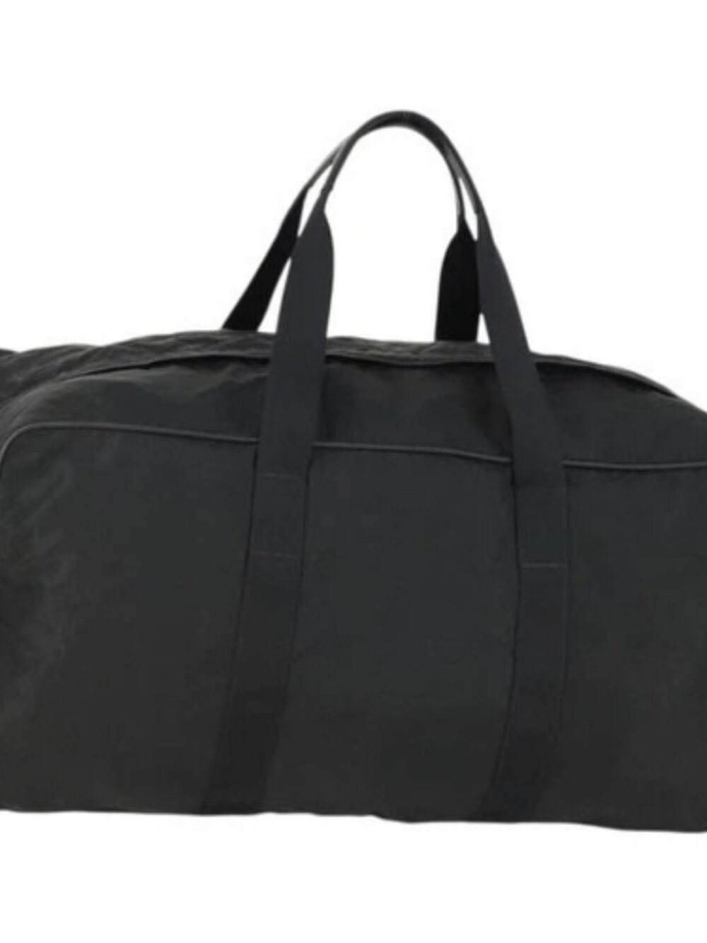 PRADA Boston Bag Nylon Black Silver Auth bs32377